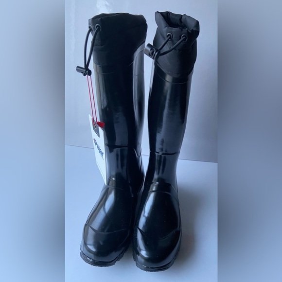 NWT Pajar shiny Black tall boots  sz 5-5.5 - Picture 2 of 7